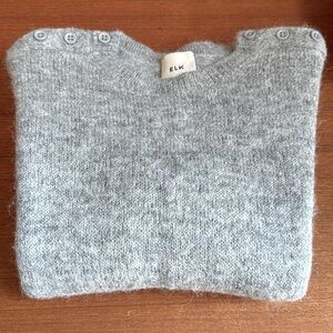 Fine fiber content Carita sweater by elk grey with buttons new without tags